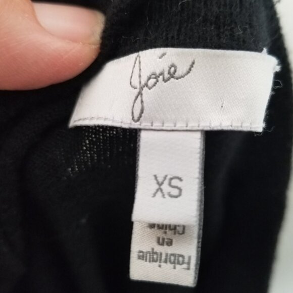 Joie Malena silk wool snakeskin print front and knit Black Size xs - Picture 5 of 7